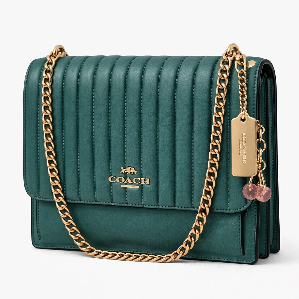 COACH Klare Quilted Crossbody (Green) - Picture 6 of 6